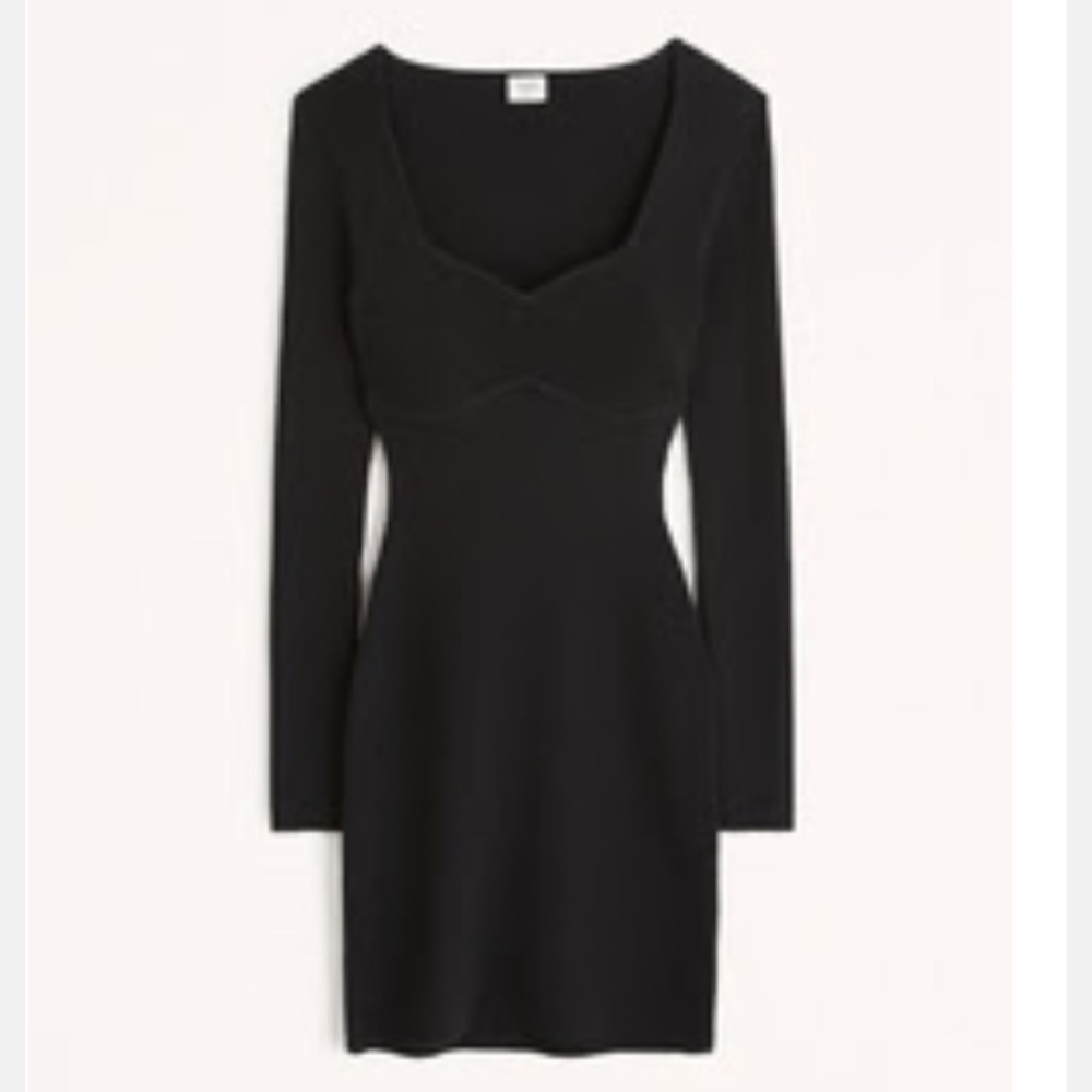 Abercrombie & Fitch Sweater Black Long Sleeve Dress NWT